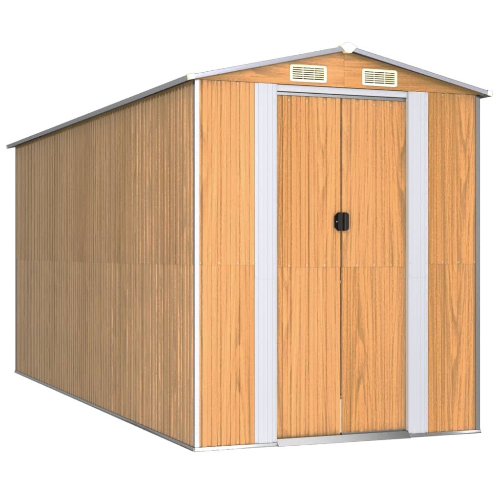 vidaXL Prístrešok na náradie svetlo hnedý 192x440x223 cm Obrázok produktu 