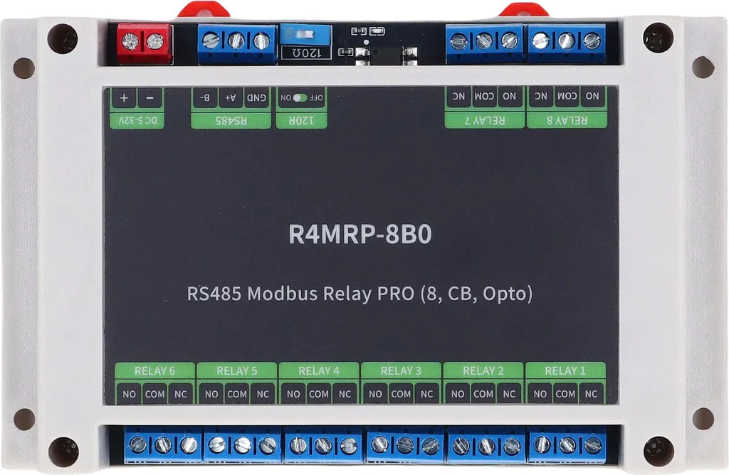 Module Relais Anti-Interférences RS485 8 Canaux Isolé pour Rail DIN