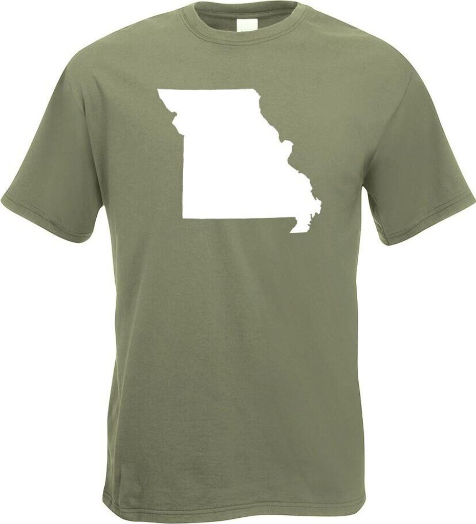 Kiwistar - T-Shirt - Olive - USA - Bundesstaat - Missouri Herren Funshirt Bedruckt Design Sprüche Spruch Motive - mit Motiv Bedruckt - Funshirt De...