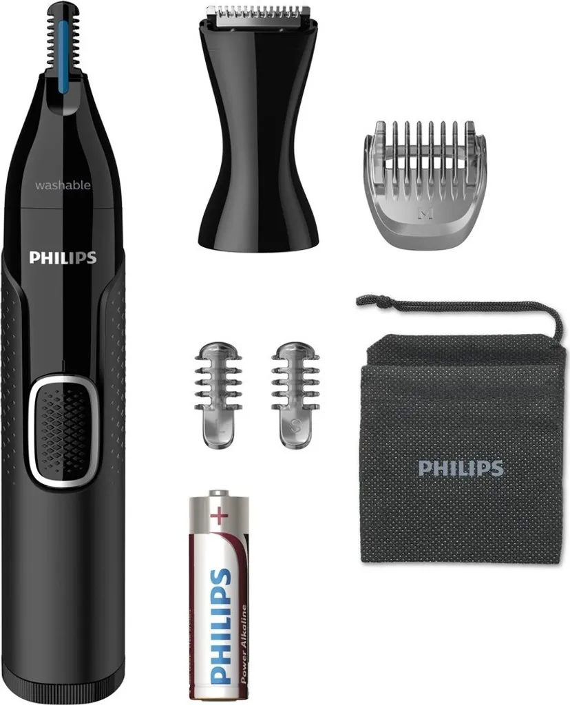 Philips NT1650/16 Tondeuse Nez et Oreilles Noire Précise et Sécurisée