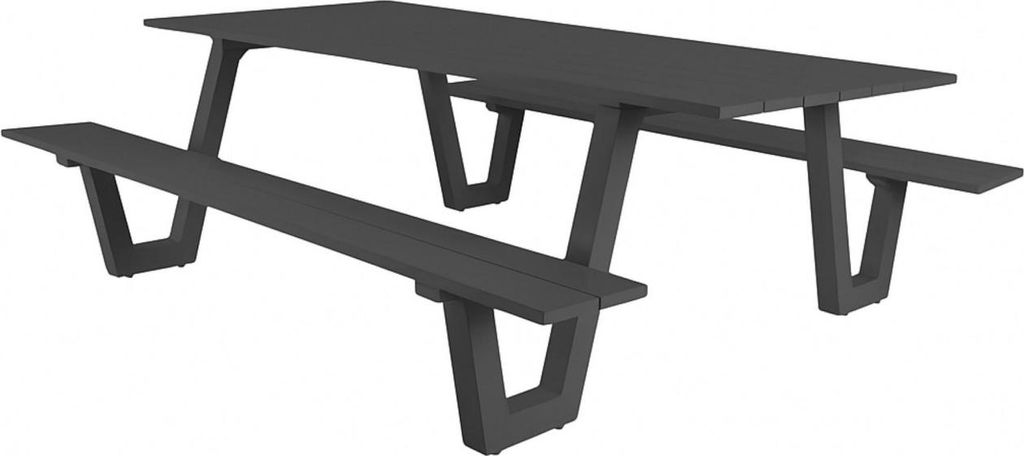 osoltus "osoltus Alu Picknick Gartentisch Bank Naples II Anthrazit 180cm"