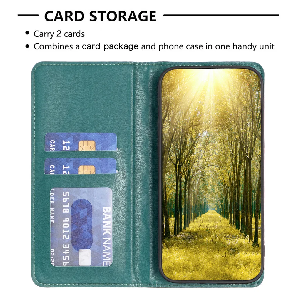Custodia Galaxy A14 5G Verde - Cover a Libro Elegante in Pelle Premium - 6