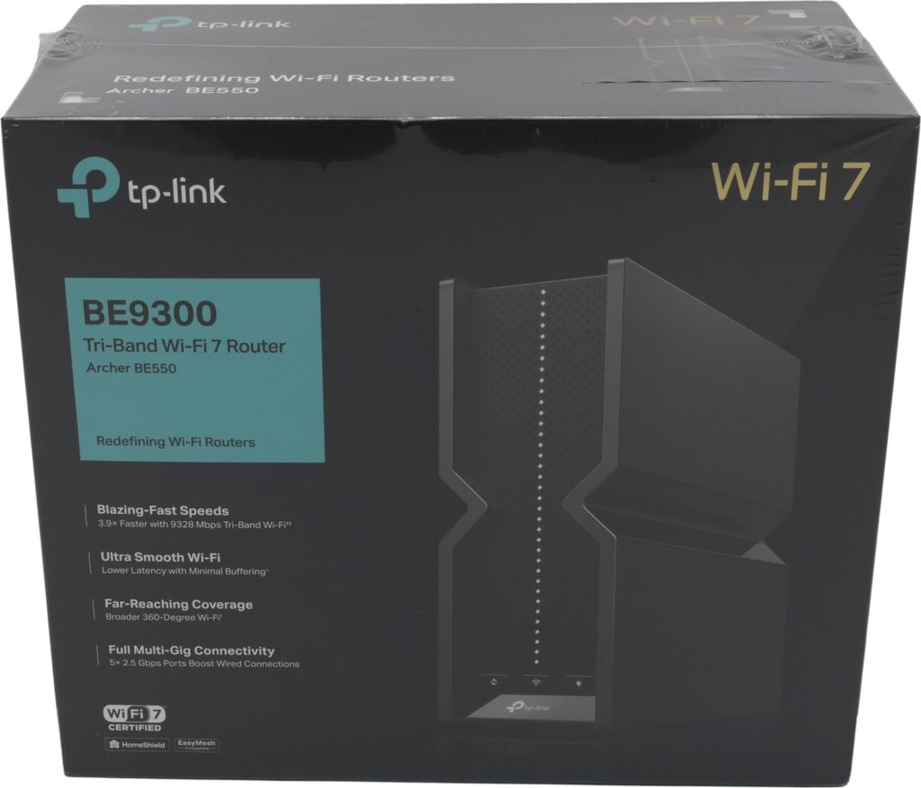 TP-Link Archer BE550 V1 - Wireless Router 4-Port-Switch - 1GbE, 2.5GbE, Wi-Fi 7 - Wi-Fi 7 - Multi-Band