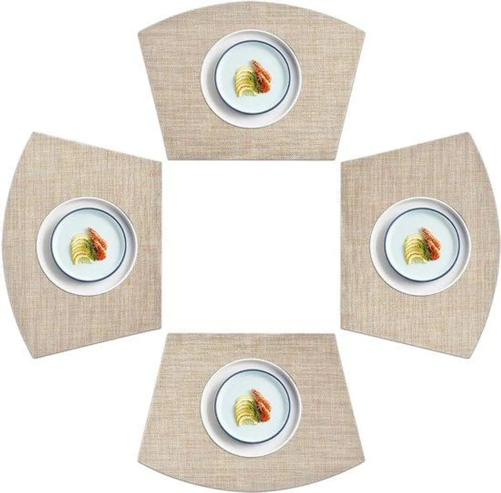 Sous-verres PVC jaune anti-tache pour protéger vos tables rondes fragiles