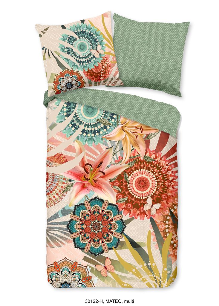 Hip Bettwäsche mit Mandalas - Mateo - 155x220 cm - 100% Baumwolle / Satin