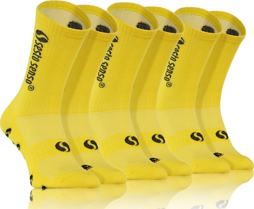 Sesto Senso Sportliche Trainingssocken 3er Pack - Bequeme Baumwollsocken mit Temperaturregulierung, Elastische Passform, Verstärkungen für Langle...