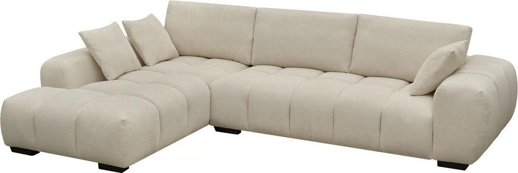 Ecksofa aus Stoff "Monceau" - 3-Sitzer - Beige Produktbild 