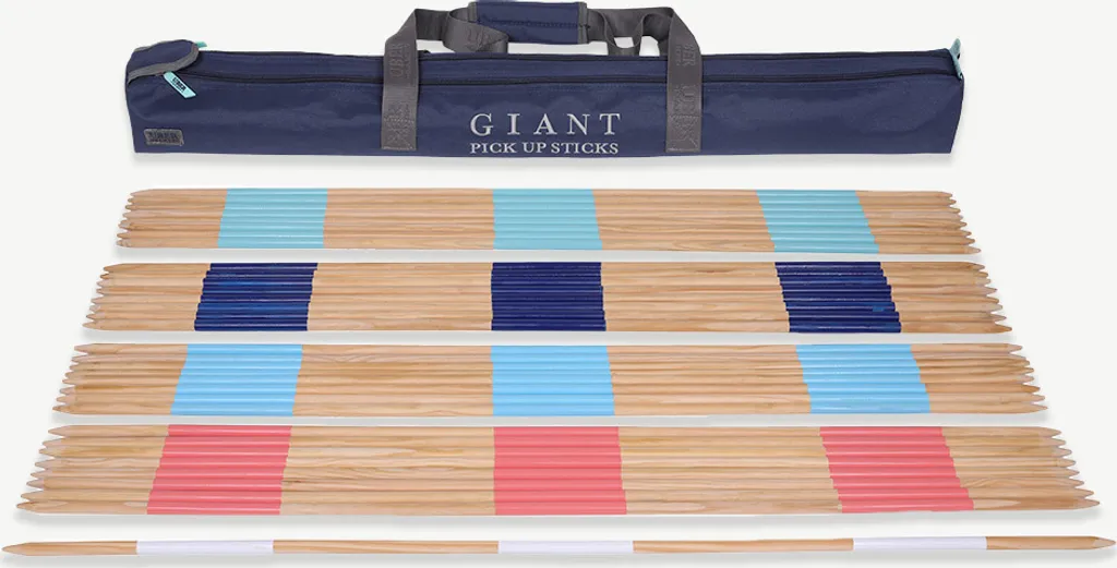 Jeu d'adresse extérieur Mikado géant de 90 cm pour toute la famille