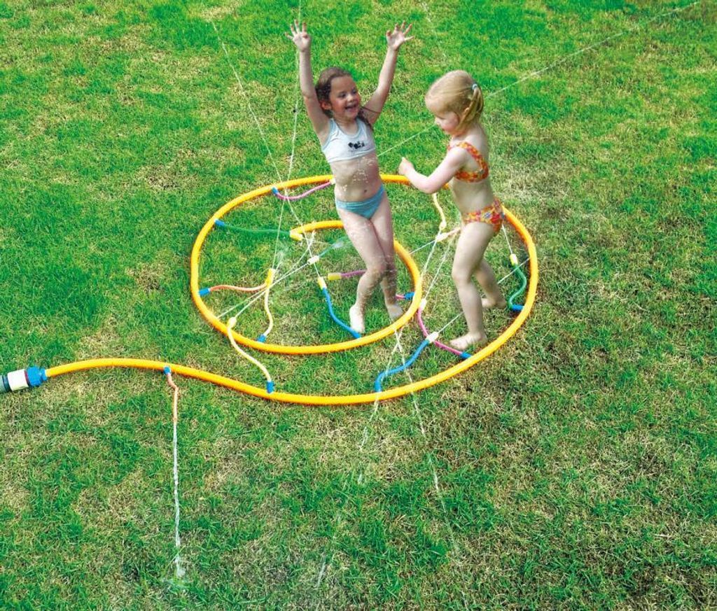 Kinder Wassersprinkler, Wasserspielzeug für den Garten mit Gartenschlauch- Anschluß, Wasserspaß mit 12 Spritz-Ausgängen, (LxØ) ca. 300 x 1,2 cm