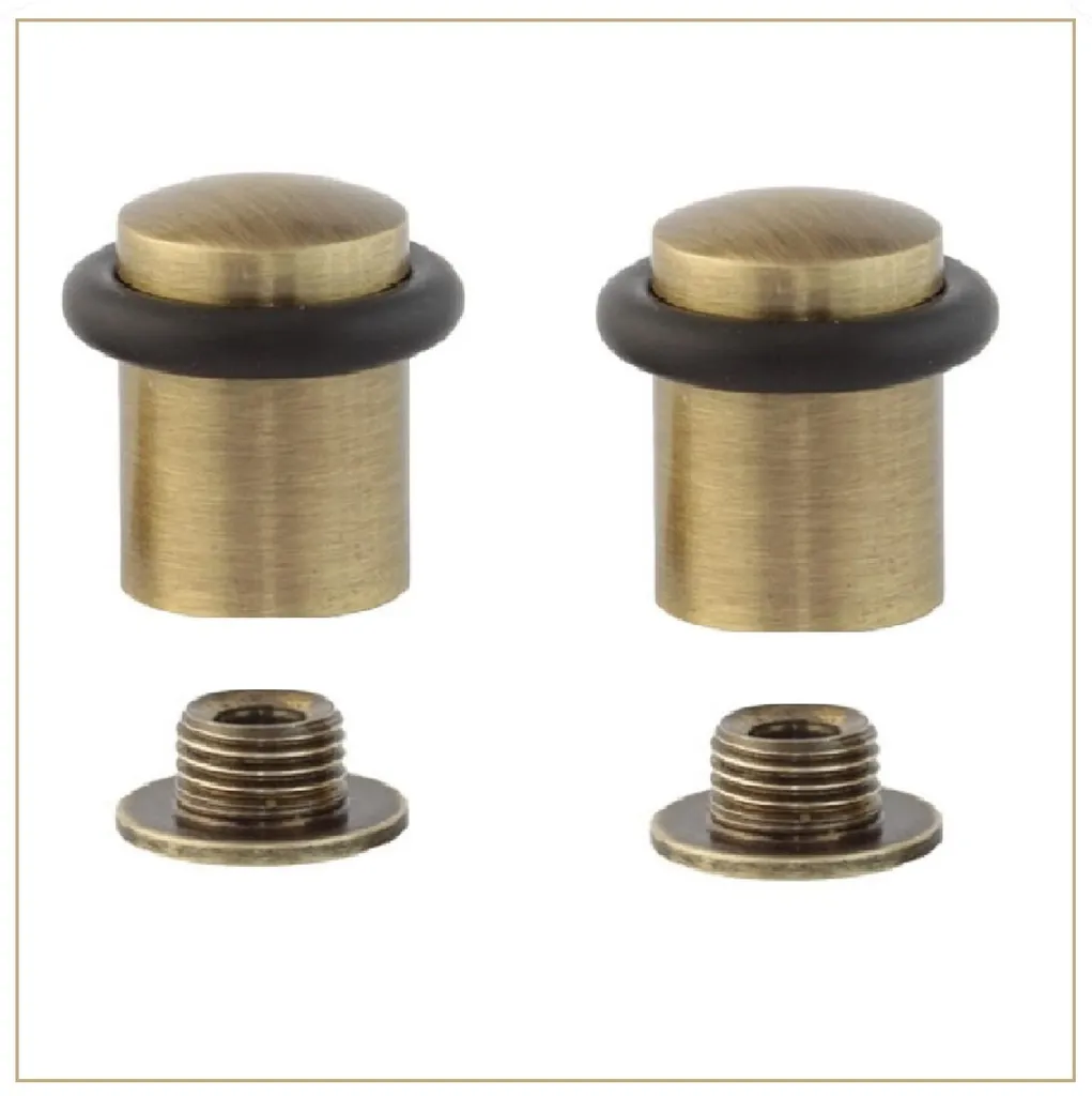 Évitez les impacts muraux avec ce lot de 2 butoirs de porte silicone noir