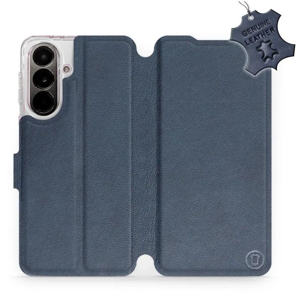 Echtleder Handyhülle für Galaxy A37 5G, Mobiwear Leather, Dunkelblau