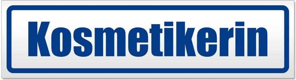 Kiwistar Kosmetikerin Magnetschild Schild magnetisch - 45cm Verkehrsblau - Magnetfolie für Auto PKW Kfz