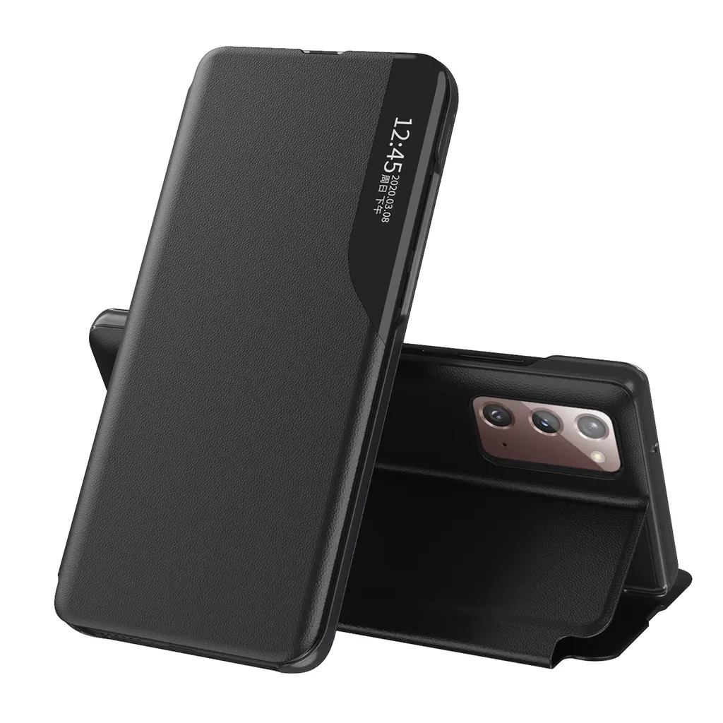 Custodia Galaxy Note 20 Smart View | Cover Flip Stand in Pelle Nera