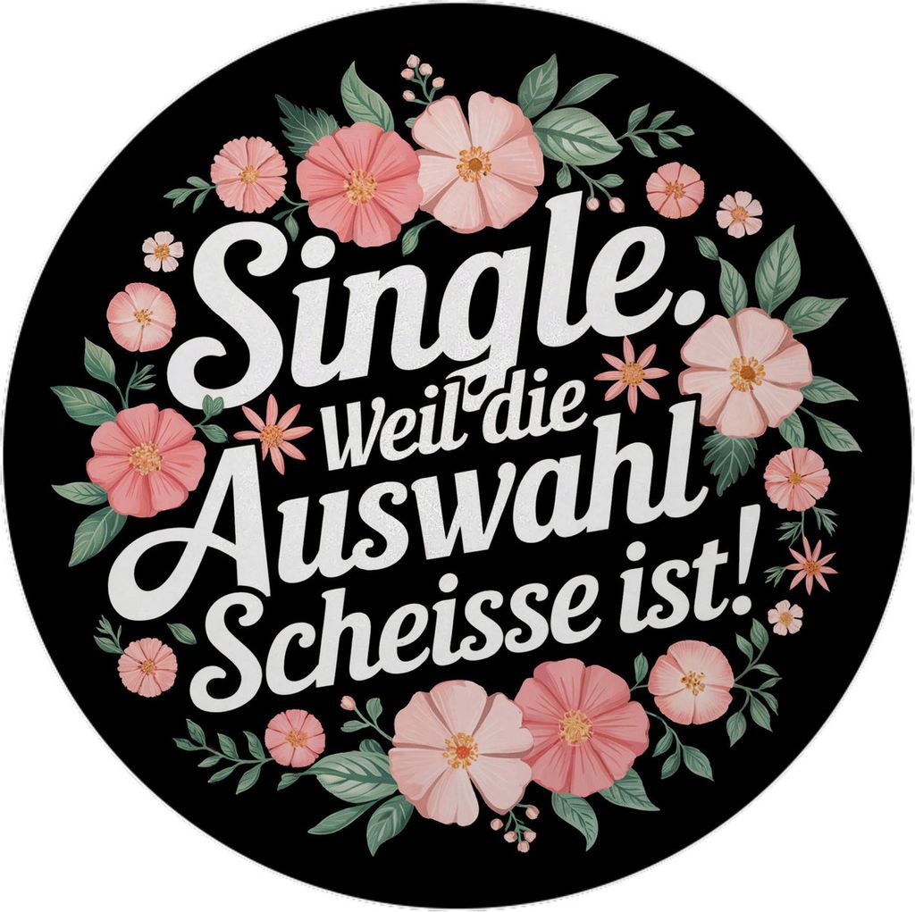 Single Weil die Auswahl scheisse ist Blumensprache Magnet mit Flaschenöffner