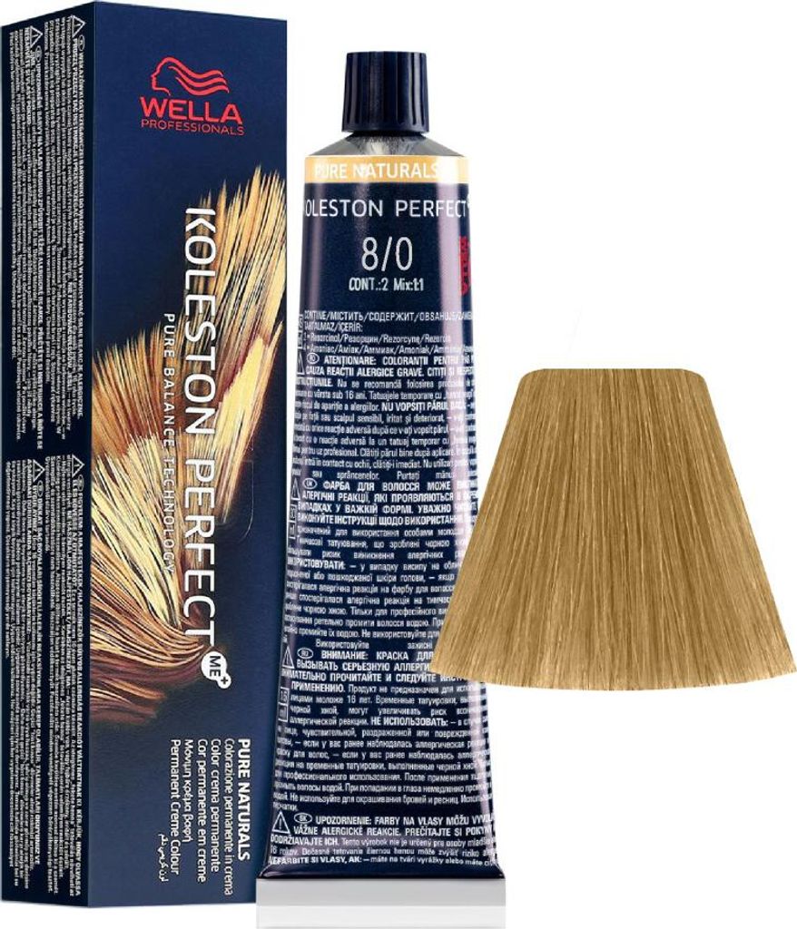 Wella Koleston Perfect Me+ Pure Naturals 8/0 Biondo Chiaro Immagine del prodotto 
