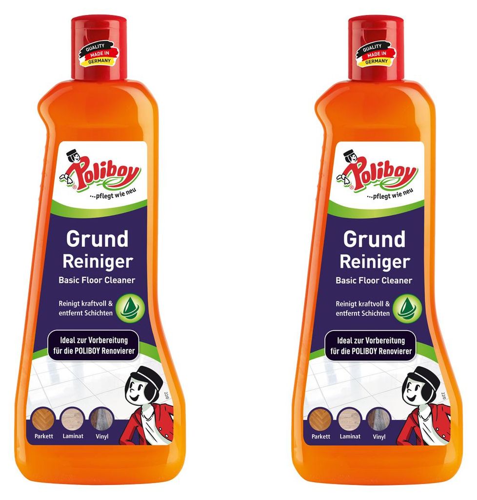 Poliboy Grundreiniger 2er Set - 1L, Inhalt jeweils 500ml - Produktbild 