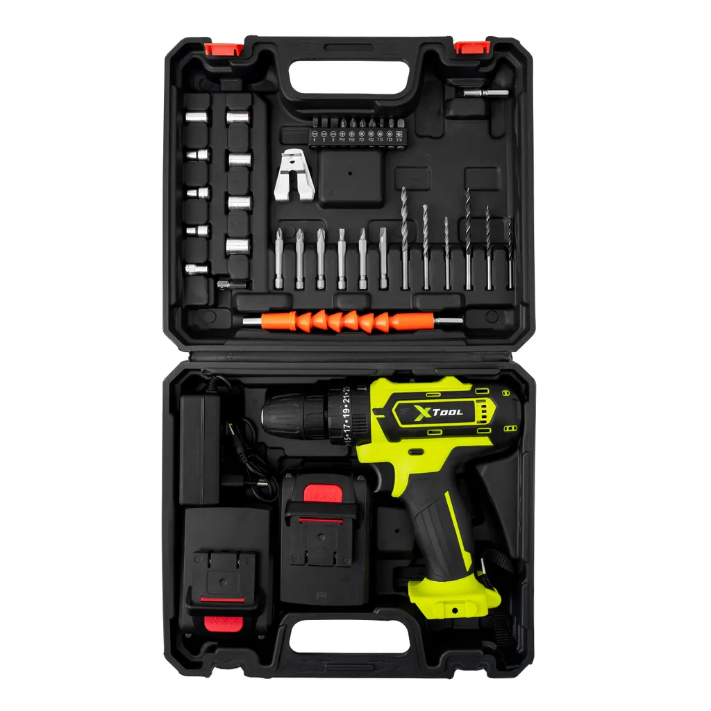 Perceuse-visseuse à percussion sans fil 21V XTool Kit avec 2 batteries - 7