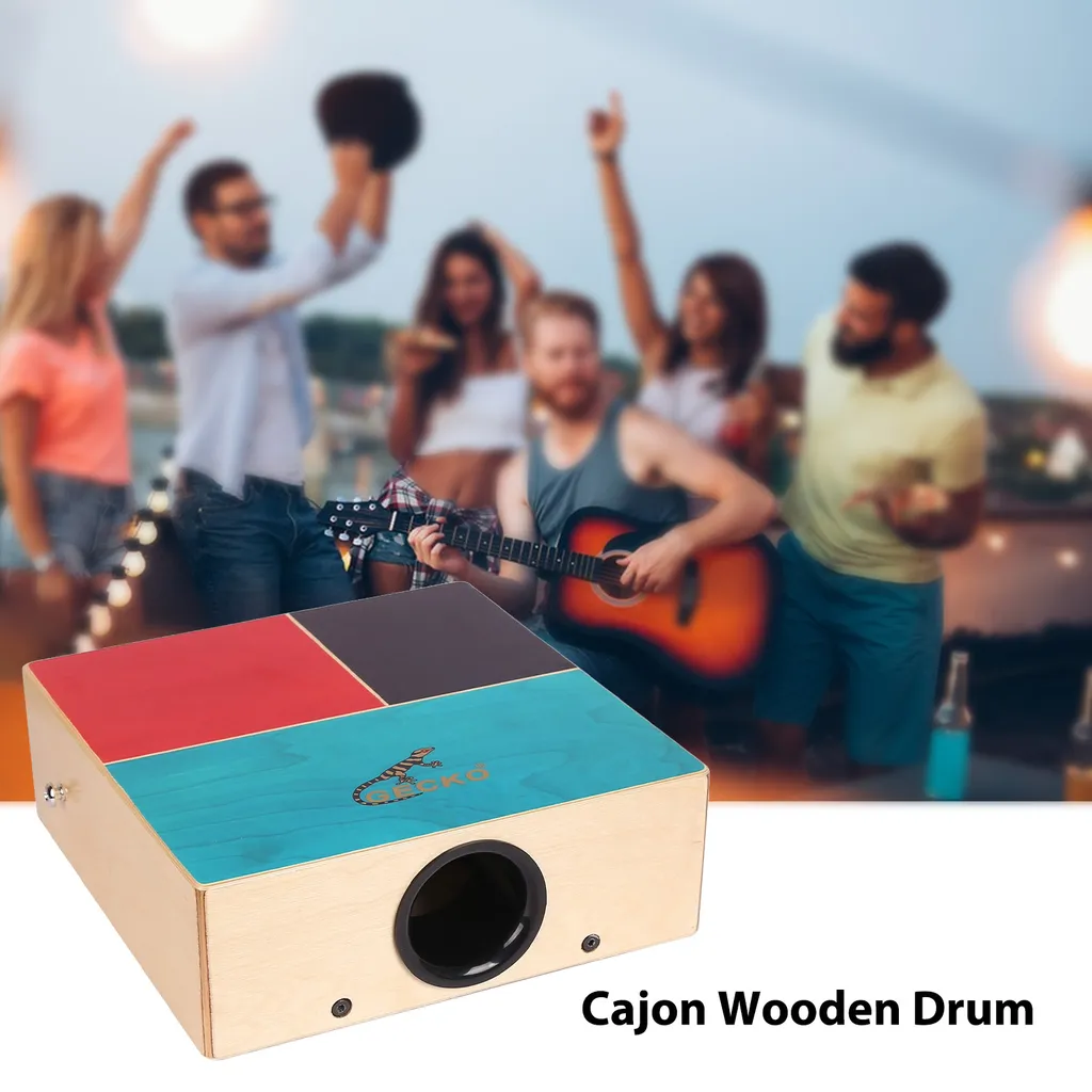 Tambour à Main Professionnel - Percussion Cajon avec Timbre Réglable - 5