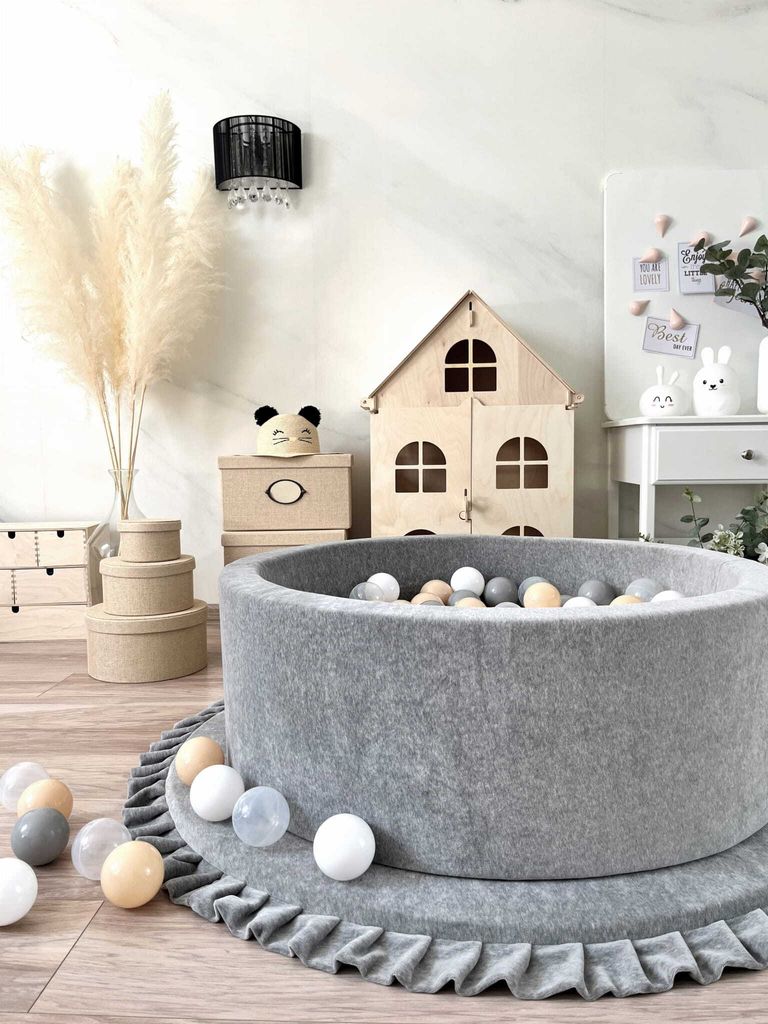 Knorrtoys Bällebad Soft - Graues Rundes Bällebad Mit 90cm Durchmesser