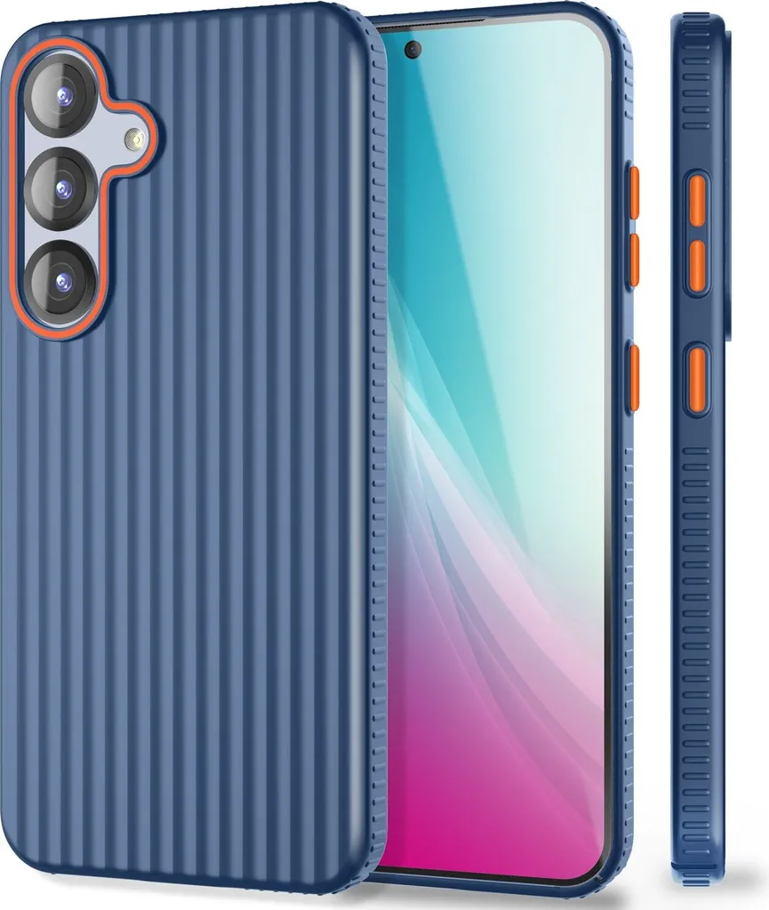 NALIA Nova Custodia Samsung Galaxy S25 Blu Scuro | Cover Rigida Design