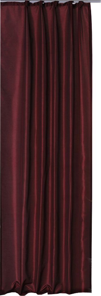 Vorhang amarena Kräuselband halbtransparent Wildseiden Optik 140x245 cm