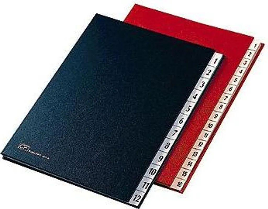 Fraschini 627-N Classeur à levier en cuir rouge avec dos renforcé