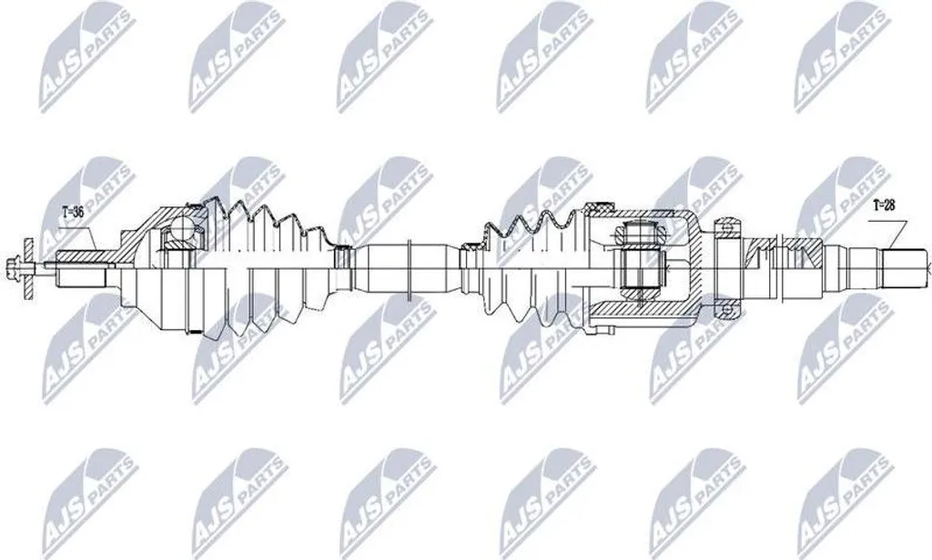 Arbre de transmission renforcé OE 1759939 pour Focus et Volvo S40 V50