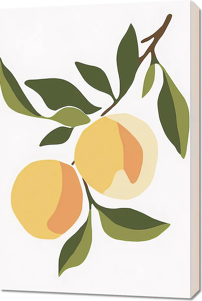 Quadro 60x90 cm Arancione Minimalista, Interni Stile scandinavo, Boho