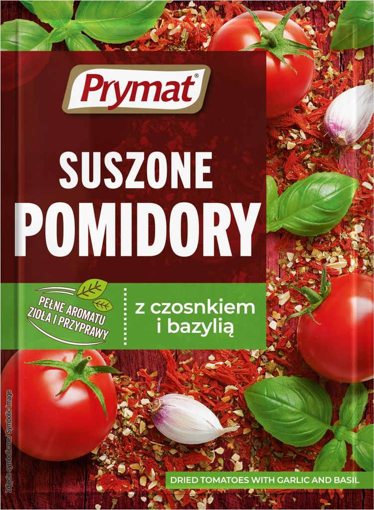 Suszone pomidory z czosnkiem i bazylią 15g Prymat Zdjęcie produktu 
