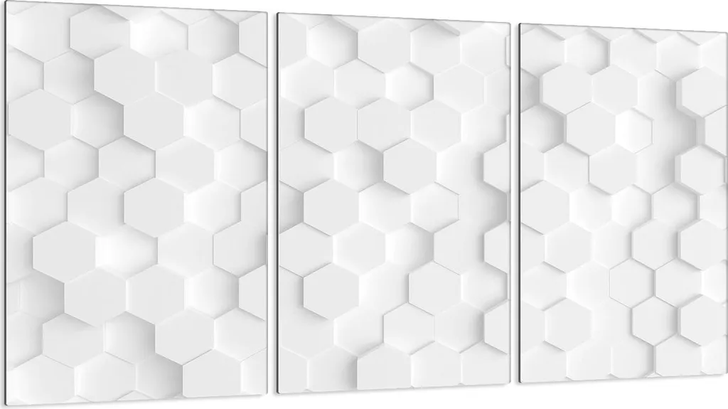 Copri Piano Cottura Vetro 3 Pezzi 30x52 Bianco - Protezione Design