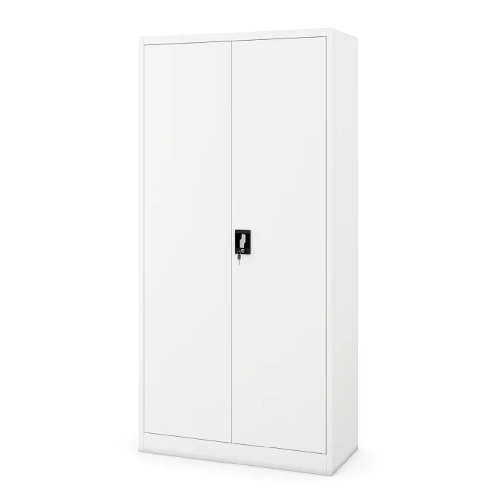 Aktenschrank Lagerschrank Mehrzweckschrank Metallschrank 4 Fachböden Pulverbeschichtung Stahlblech 185 cm x 90 cm x 40 cm