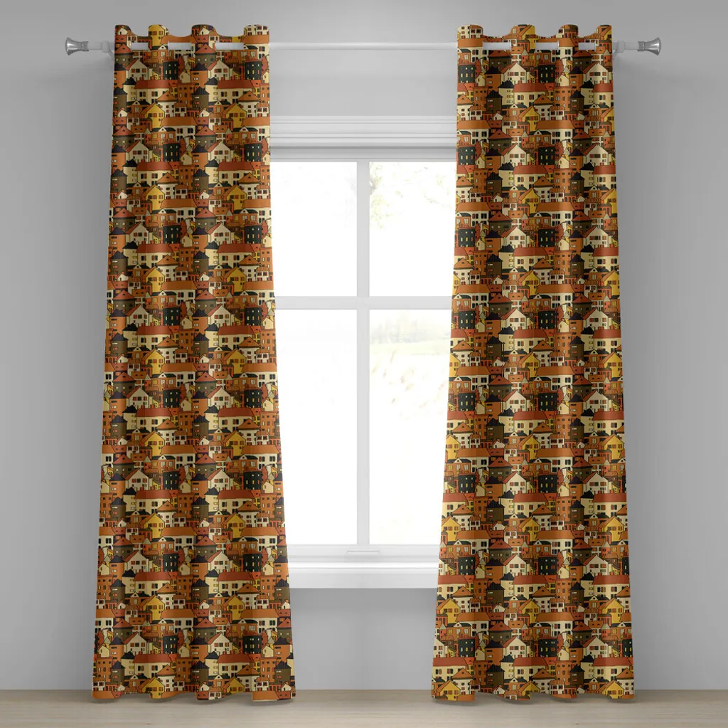Tenda Panoramica ABAKUHAUS 280x225 cm Urban Vintage Print Multicolore