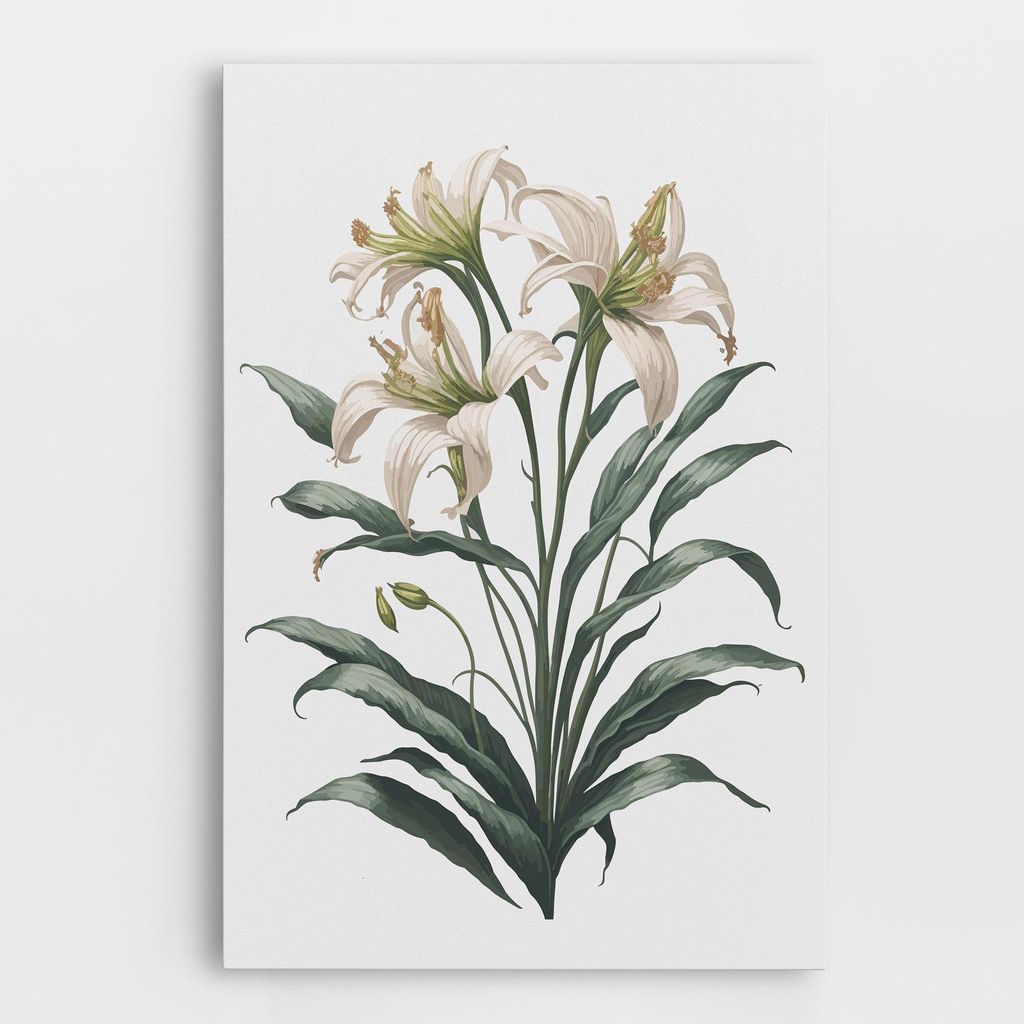 ARTHUB Leinwandbild 30x40 cm, Columbia Lily | Wohnzimmerdekoration, Hängende Bilder, Wanddekoration, Heimdekoration, Blumen, Lilien