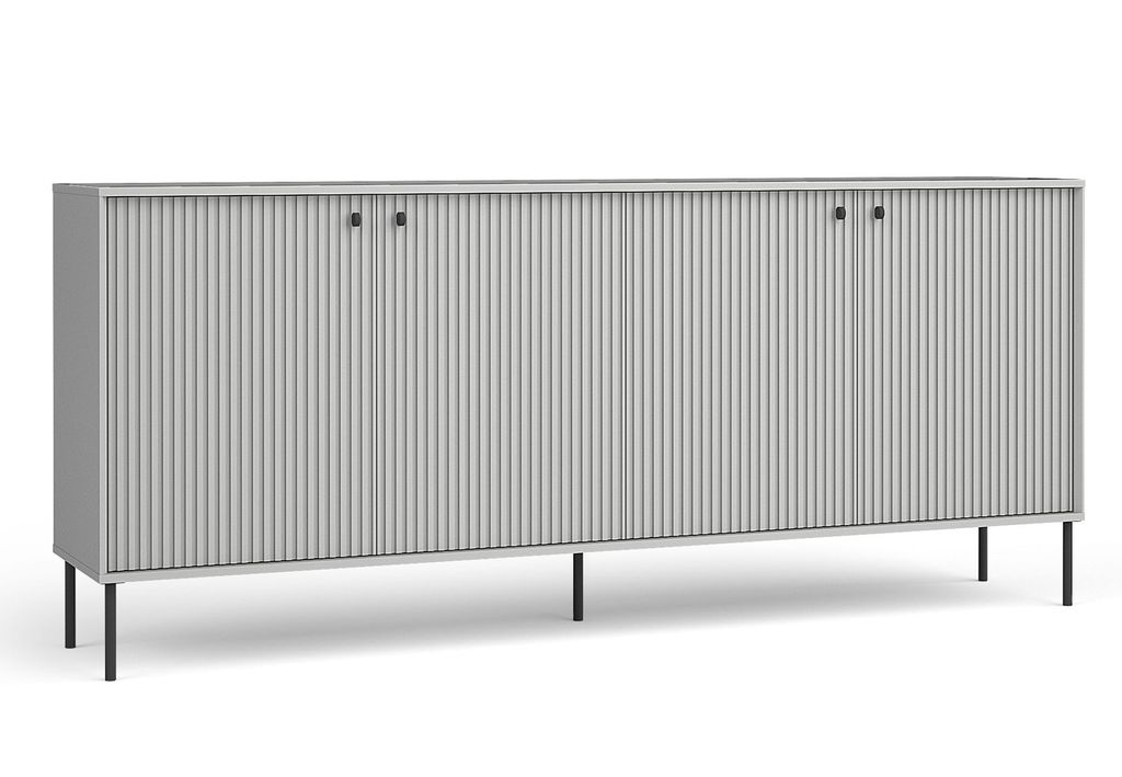 AX LIVING Commode Moderne Irelis 207 cm Gris Noir Image du produit 
