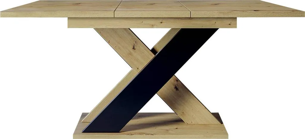 Table à manger Tosca idéale petits espaces extensible bois et noire - 4