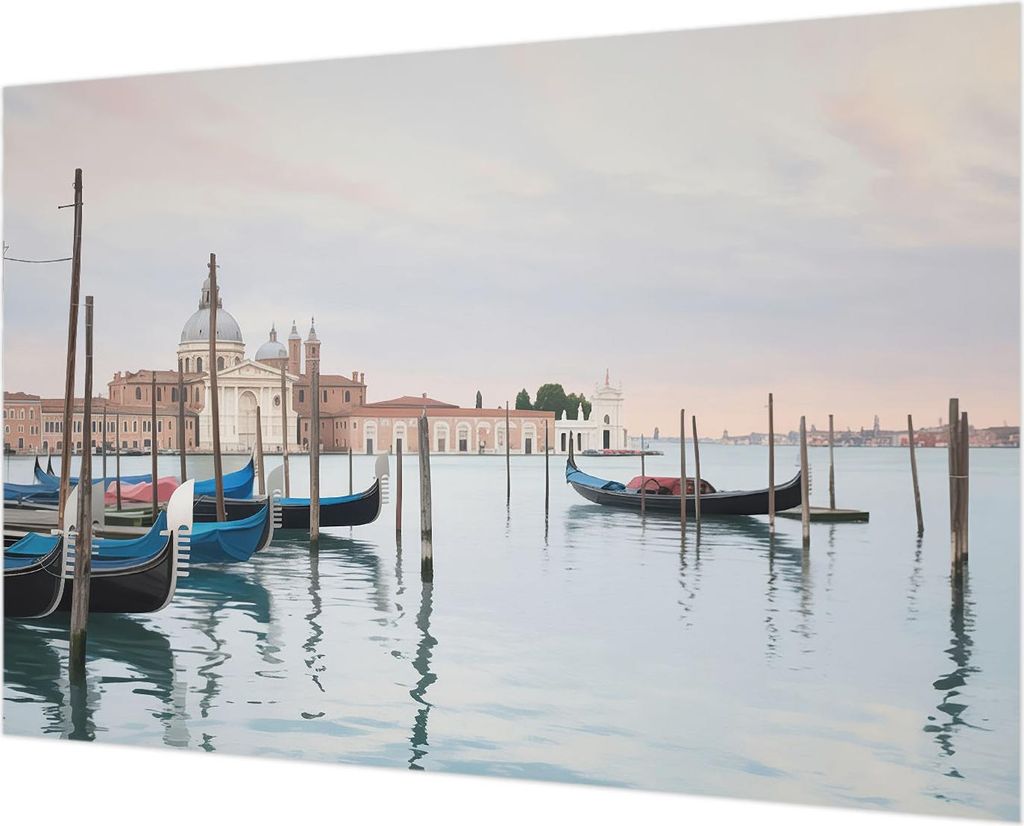 Wandtapete - Dekorative Tapete für Wohnzimmer - Tapetenfolie für Wanddekoration - 152x104 cm - Venezianische Landschaft