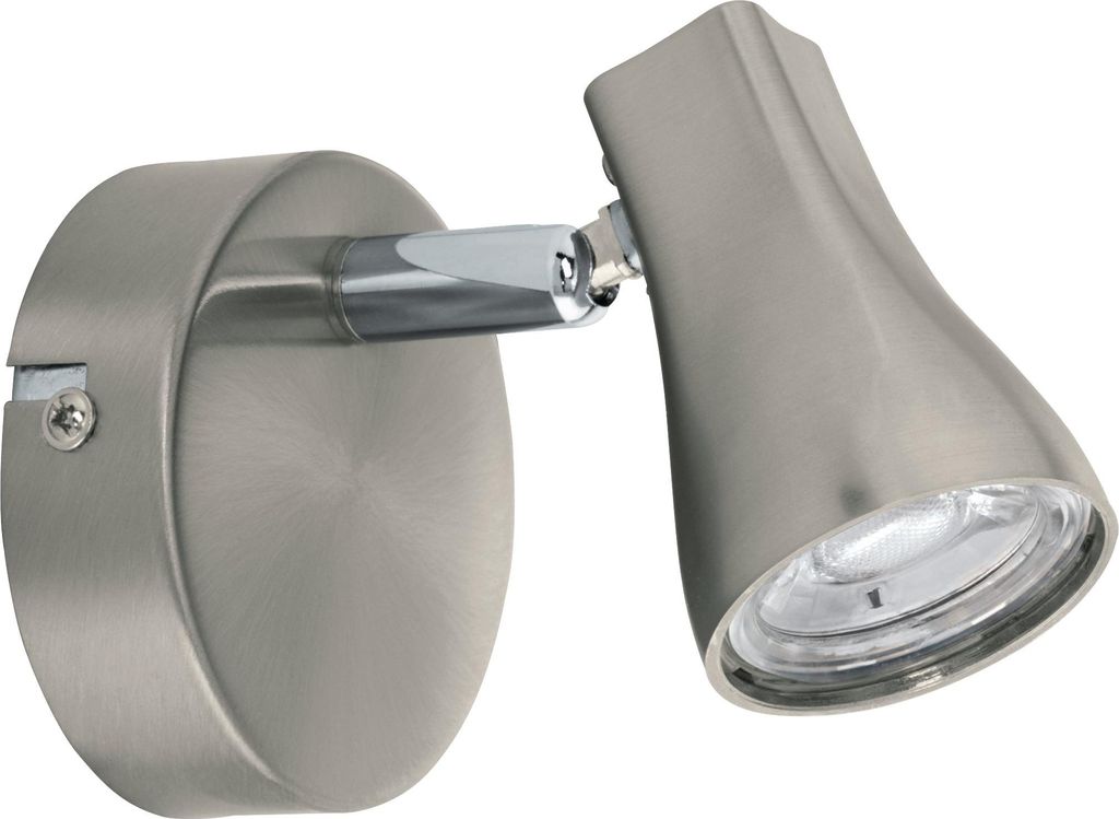 EGLO LED Deckenlampe Tiberio 1, Deckenstrahler, Stahl, Kunststoff in nickel-matt, warmweiß
