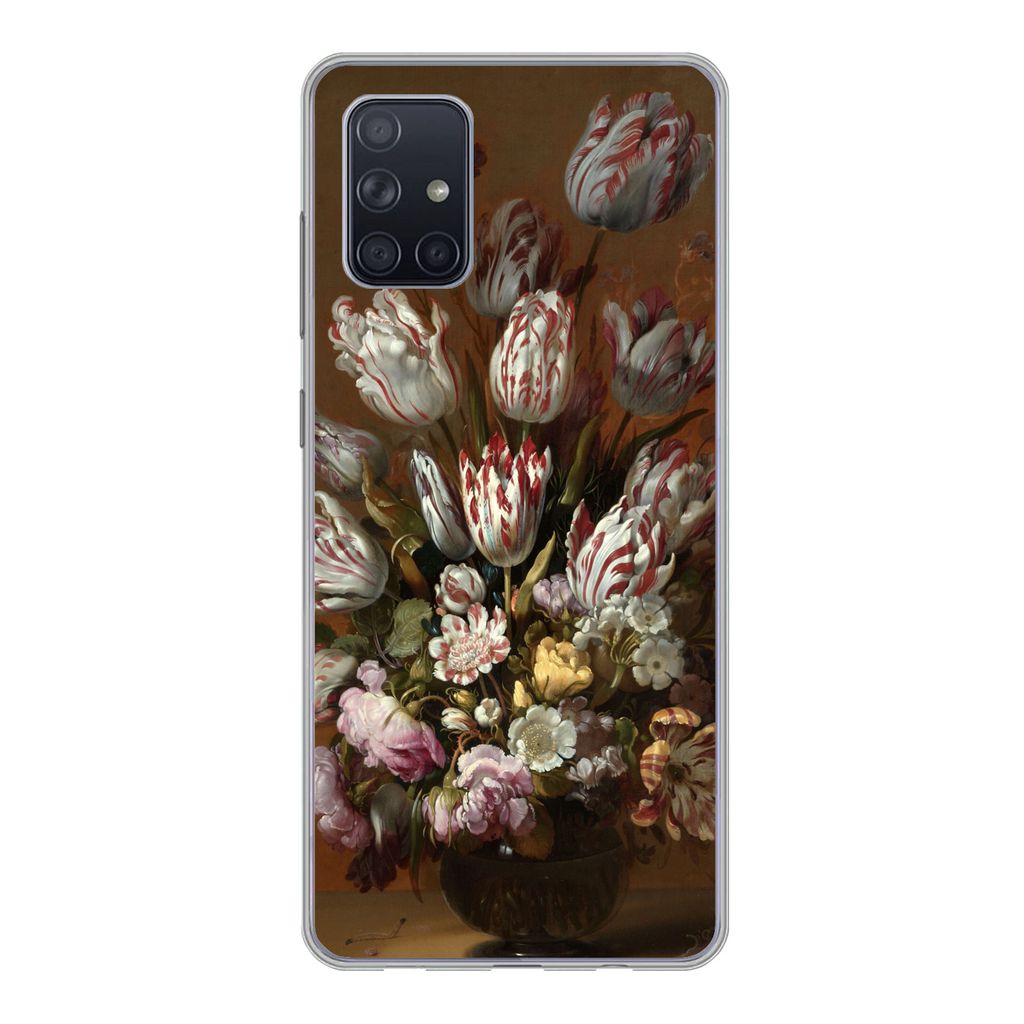 MuchoWow Handyhülle Schutzhülle Hülle für Samsung Galaxy A51 5G Kunst - Blumen - Stillleben - Alte Meister - Vintage Silikon Softcase Handy H...