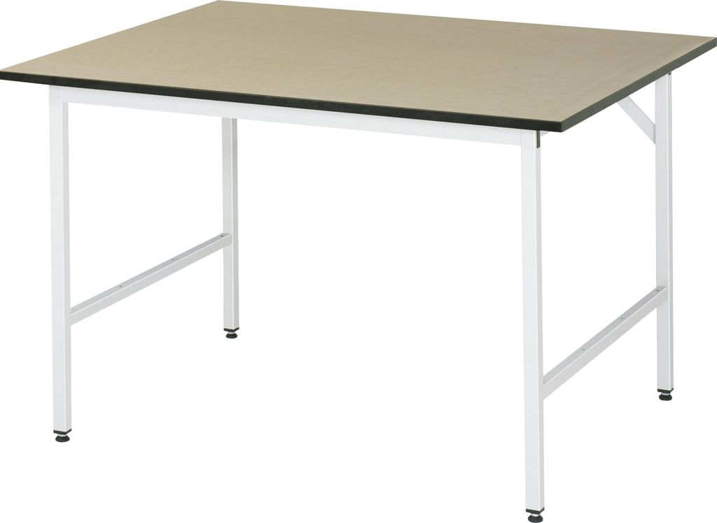 Arbeitstisch, Werktisch, MDF Arbeitsplatte, Tragkraft 300 kg, höhenverstellbar, 850 x 1.250 x 1.000 mm (HxBxT), lichtgrau, Multifunktionstisch