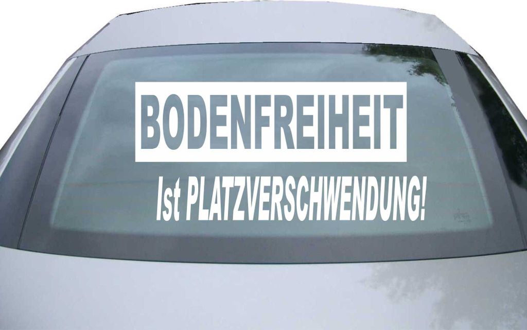 Indigos UG - Aufkleber Heckscheibe & Motorklappe DE6171 - weiß - 600x285 mm - bodenfreiheit - Auto Scheiben Fenster Heckklappe Tuning Racing JDM -...