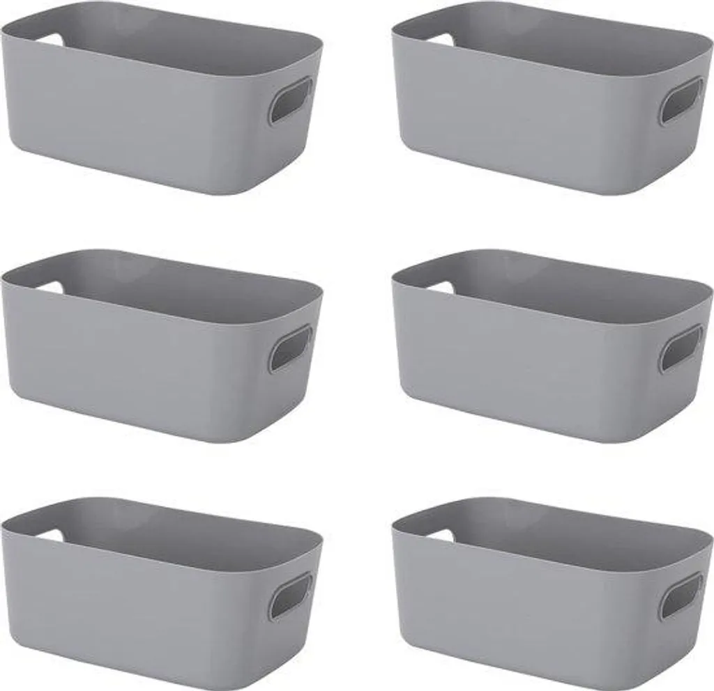 Bacs de rangement pour stopper le désordre en cuisine lot plastique gris