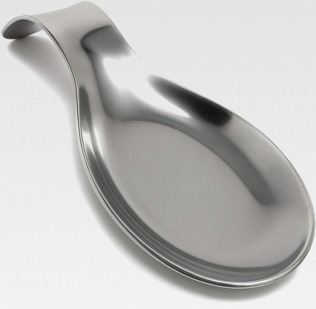 MGE - Löffelablage, Edelstahl Löffelhalter für Herdplatte, Küchenutensilien Halter für Schöpfkellen, Zangen, Spatel, Herd Löffelhalter, Topf...