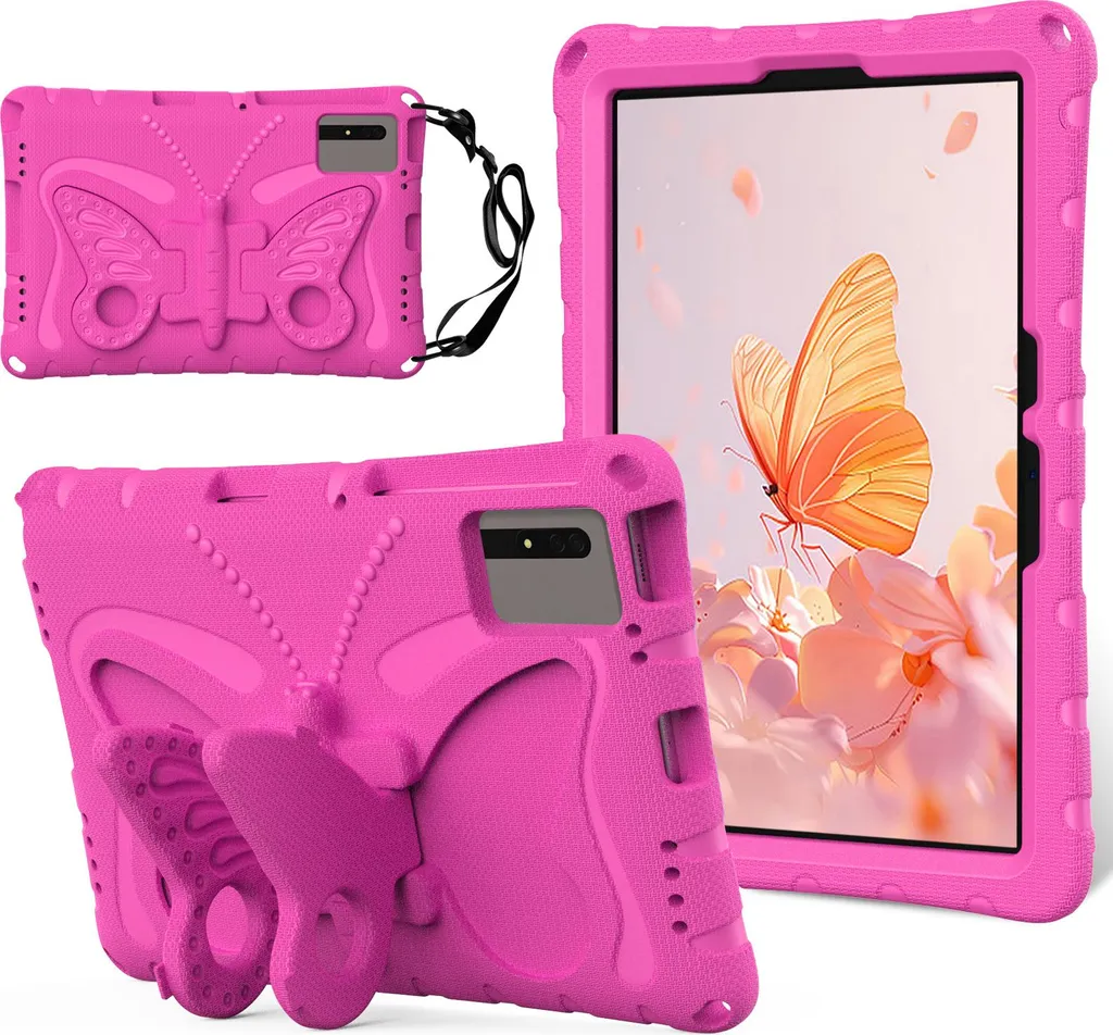 Custodia Tablet Bambini con Tracolla - Lenovo Tab M11 11" Rosa