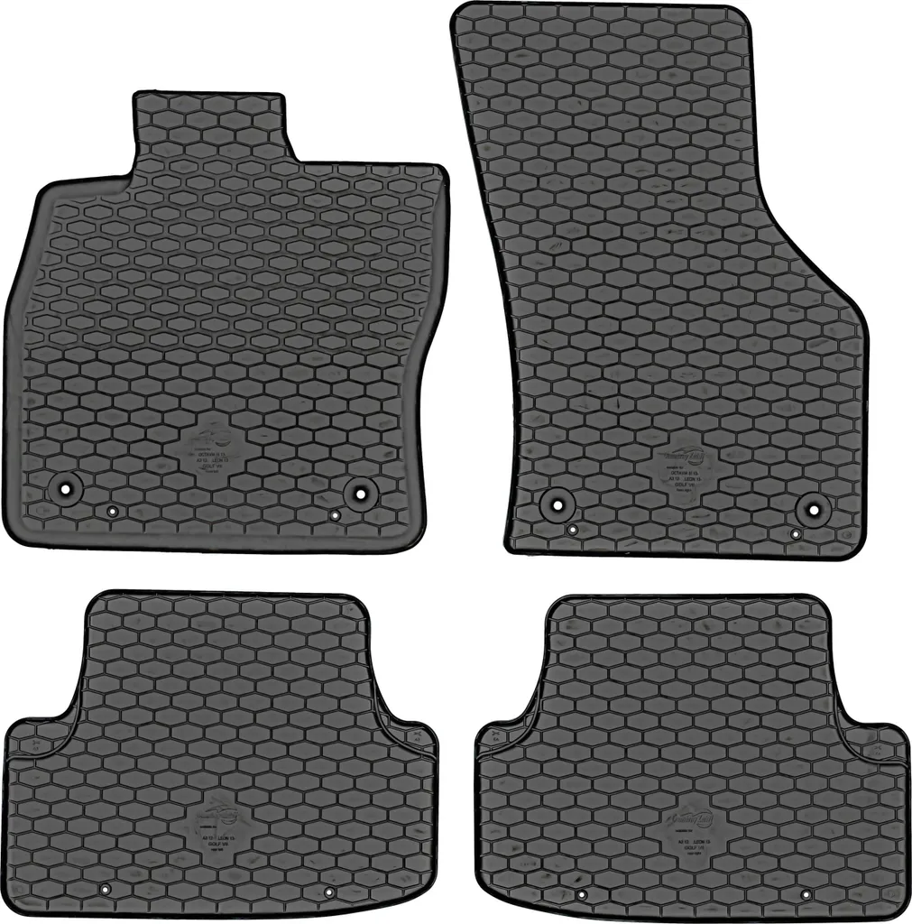 MOTOS Set Tappetini Gomma Per SEAT Leon III MK3 2014-2020 - Tappeto Bagagliaio Con Bordi Alti Antiscivolo - Protezione Totale Per Auto