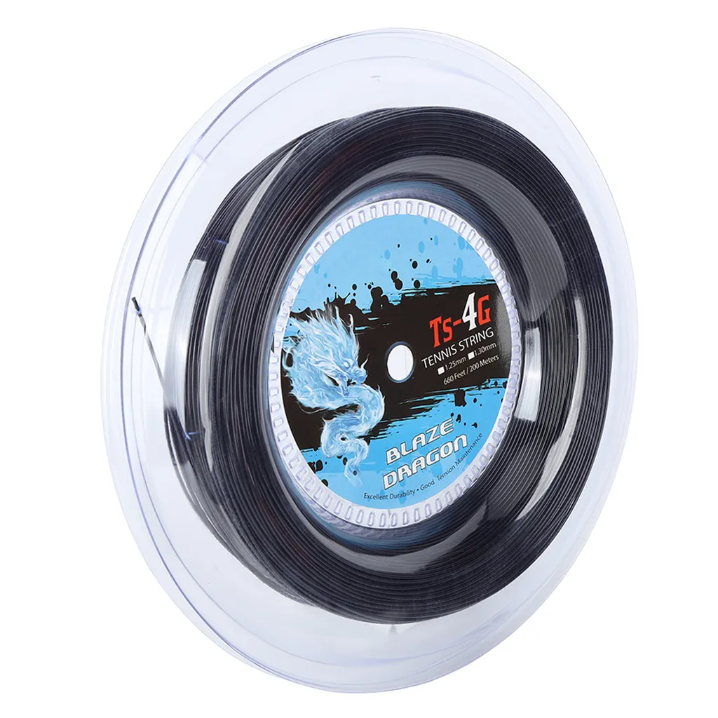 Bobine de cordage de tennis en polyester de 200m pour raquettes