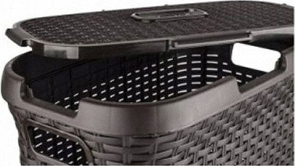 SOLEDI Cesto portabiancheria sottile con coperchio, cesto da bucato stretto con sacche rimovibili, per panni sporchi, con manico, cestino perfetto per lavanderia, bagno, camera da letto, piccoli spazi