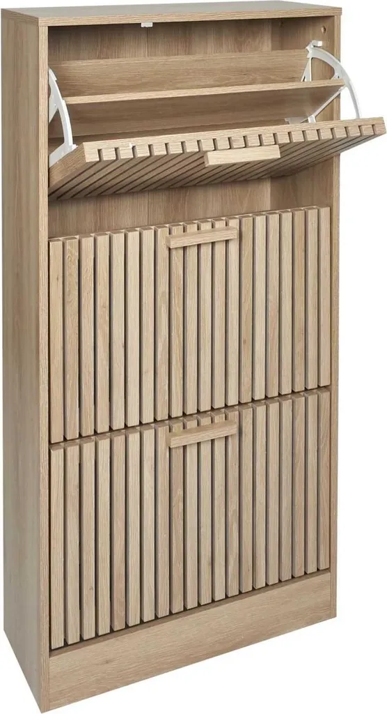 Solution rangement chaussures beige 113 cm pour libérer l'espace sol