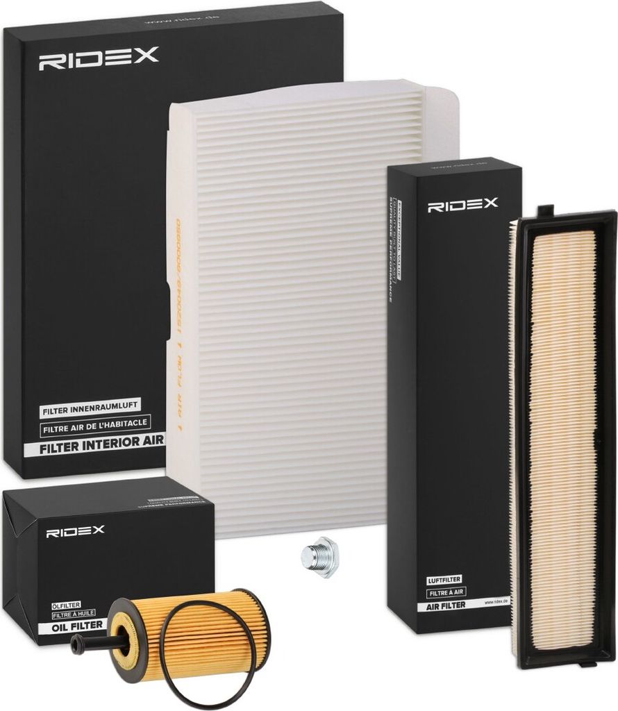 RIDEX Filterset Inspektionspaket Filtersatz passend für PEUGEOT 307 SW (3H) 307 (3A/C) 307 Break (3E)