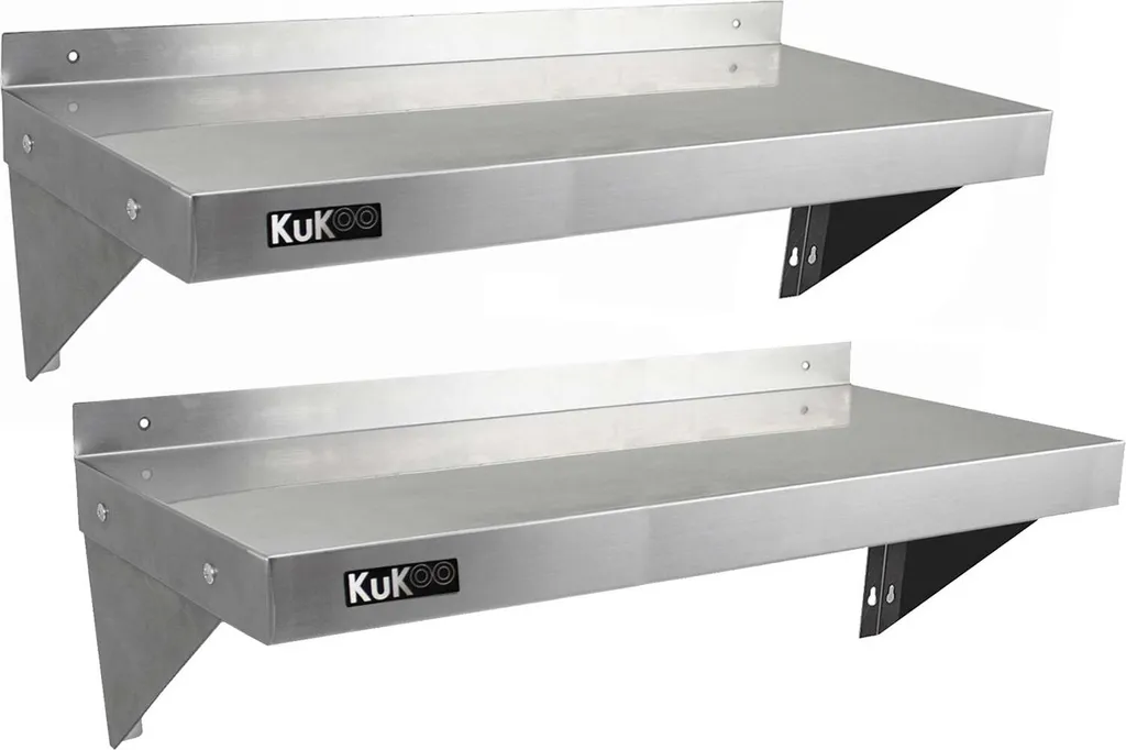 Étagère de Cuisine en Inox Professionnelle - Double Support Mural Gastro