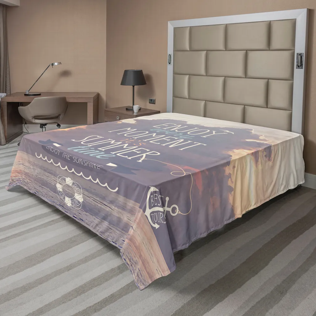 ABAKUHAUS Drap de Lit d'Été Douceur Orange Ivoire - King Size 275x260 cm